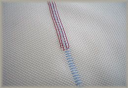 縫製工場ミヤモリ　フラットシーマ　縫い目3
